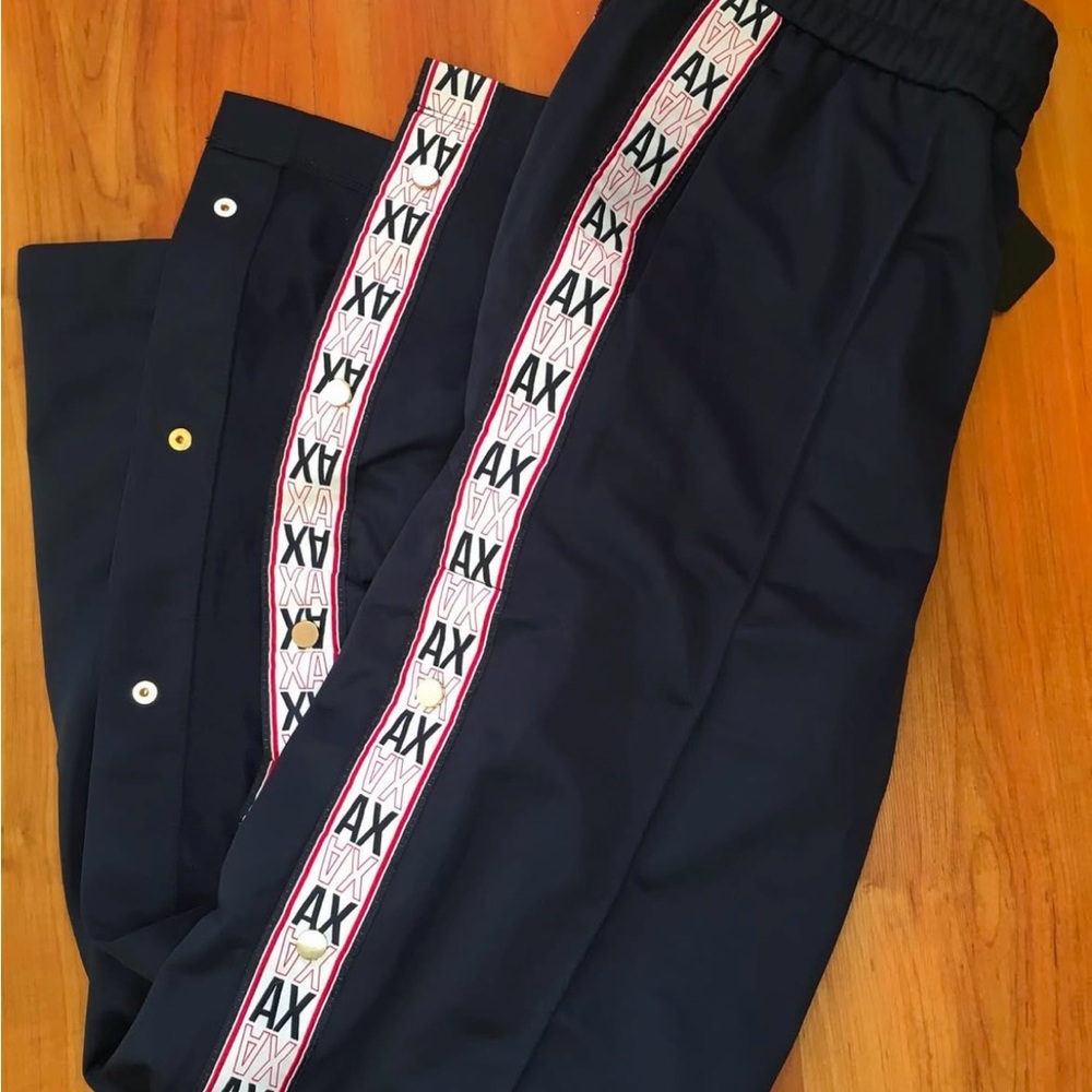 Armani Exchange Navy Logo Track Pants